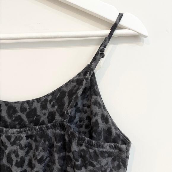 🖤 GREAT Condition: Old Navy Black and Gray Spaghetti Strap Midi Sundress - Picture 4 of 8